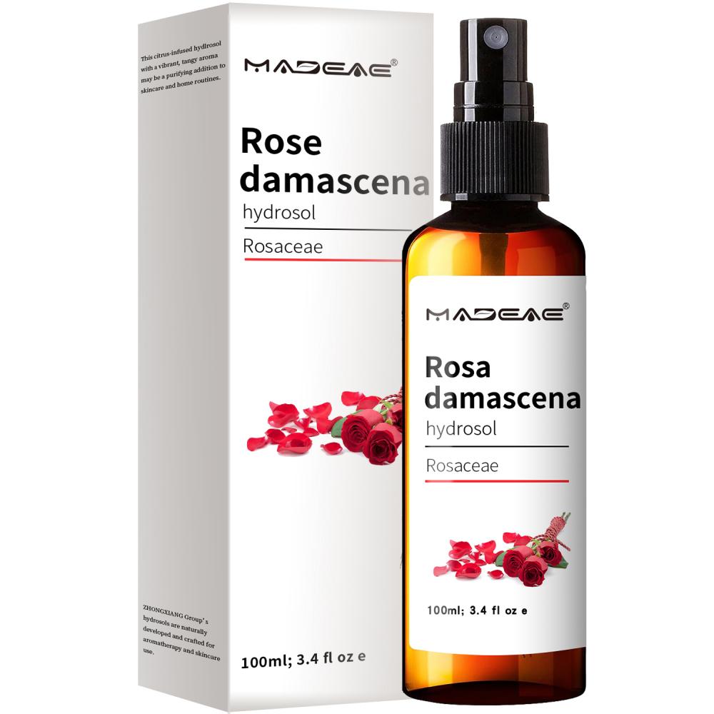 Damasco floral rosa rosa hidrosol Rose Water Skin Toner para cuidados com a pele