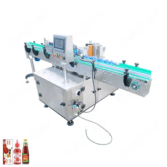 Automatic Cold Wet Glue Paper Labeling Machine for Ketchup Sauce Round Bottles