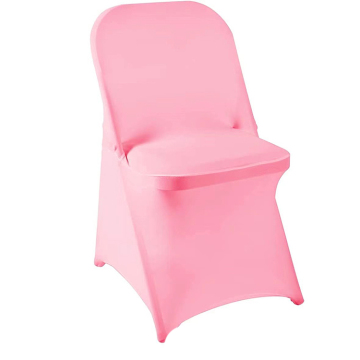Pink White Universal Stretch Chair Slipcovers - Spandex Polyester Folding Chair Protector