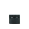 Plastic pet 150g black jar with black lid