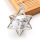 Eight Pointed Star Pendant Necklace 3D Geometry with Natural Stone For Men and Women