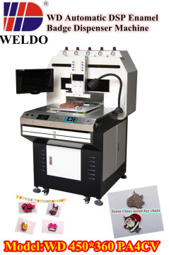 WD DSP system automatic enamel badge dispenser machine