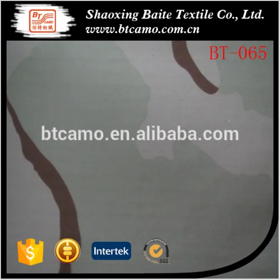 Poly/Cotton Army Uniform Fabric 3-color Camouflage Fabric