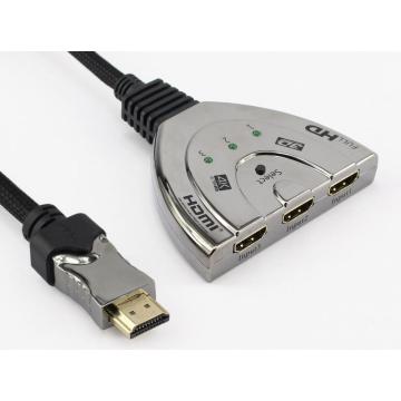 4k hdmi switch 3x1 3 in 1 out with hdmi cable