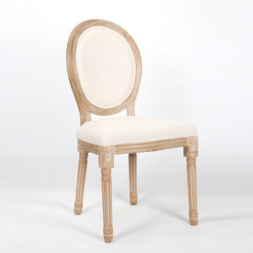 Vintage Rustic Solid Wood Round Back Dining Chair