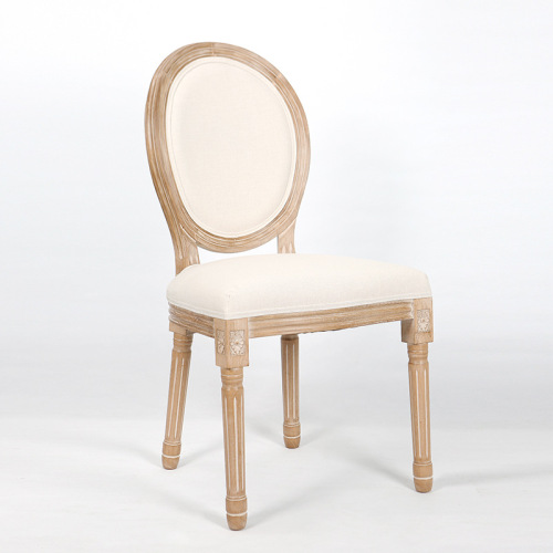 Vintage Rustic Solid Wood Round Back Dining Chair