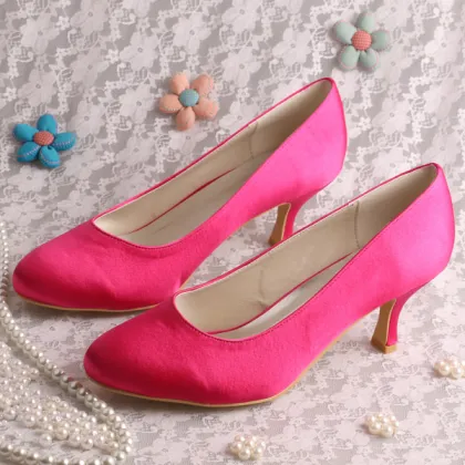 Satin Purple Shoes Heels Shoes Wedding Shoes