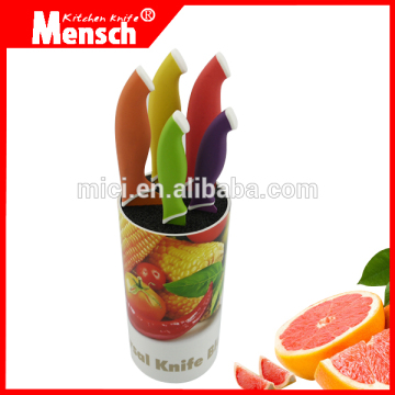 5pcs Colorful handle non-stick coating chef knife