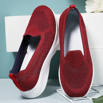 Winter Walking Shoes: Old Man's & Mother's Breathable Hollow Sneakers