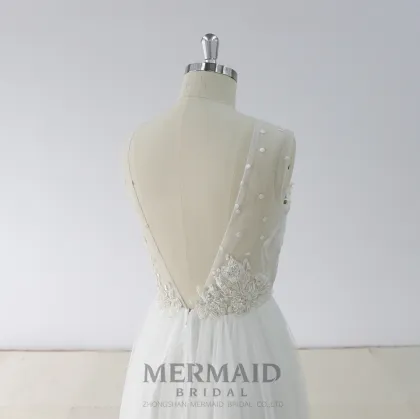 sexy wedding gown backless casual boho wedding dress