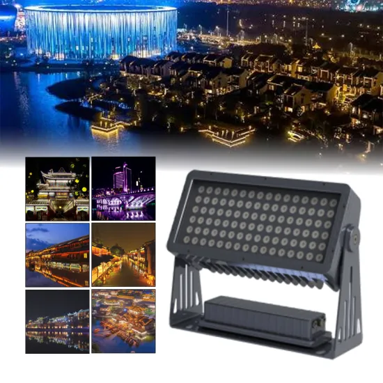 DTLT 200W 96pcs LED Beads Outdoor Square IP66 Waterproof Single Color Stage Light Flood Light