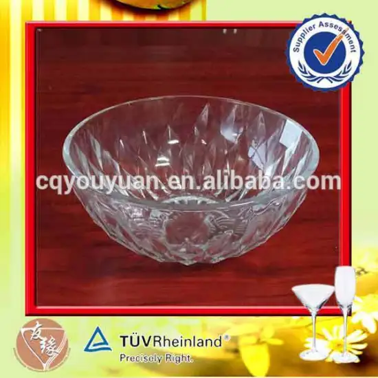 fruit, salad, soup multi-use cheap round large glass bowl wholesale