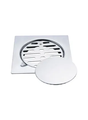 Square tile insert invisible of floor drain