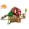 Red Playhouse Outdoor Playground Equipment For Sale