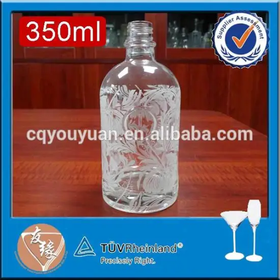 China factory custom made super flint glass screw top 350ml decorative glass bottle reed diffuser