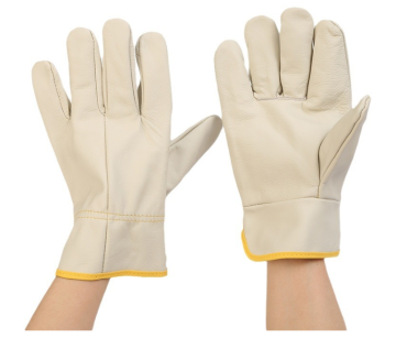 Heat resistant two-layer leather gloves