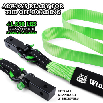 30 Feet Length Tow Strap Hitch Receiver Kit