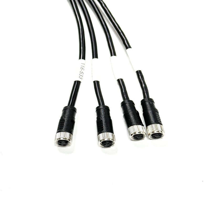 Panel Mount Feed-Through Multi-Port Cable Assembly with Micro USB RS232 RS485 Connectors