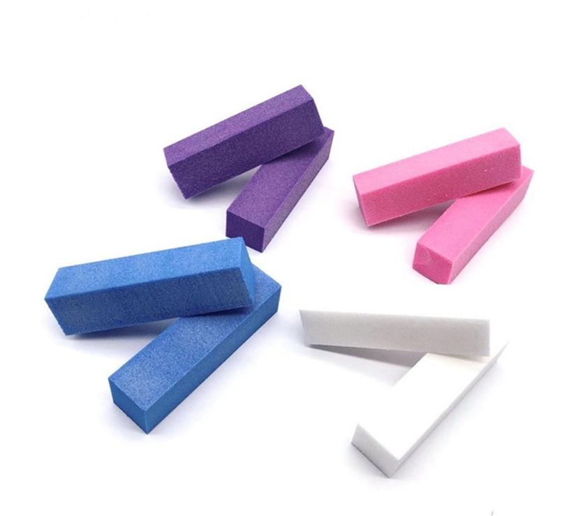 Sponge Tofu Block Washable Nail File Buffer