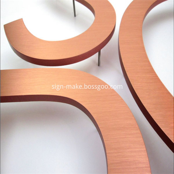 copper letters