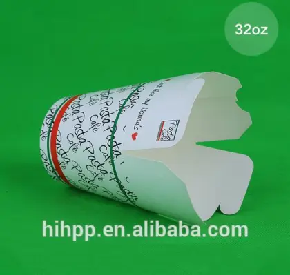 Disposable Paper Noodle Box of Food Grade Paperboard Chinese Noodle Box Noodle Bowl