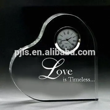 3d laser engraving crystal heart for guests wedding souvenir
