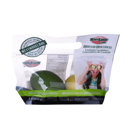 100% biologisch afbreekbare recycle aangepaste logo printen groente fruit transparante verpakkingen