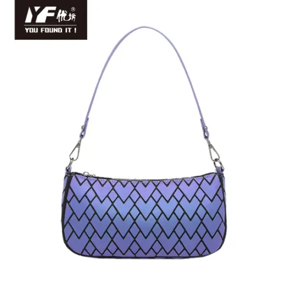 Holographic heart waterproof PU leather jelly bag