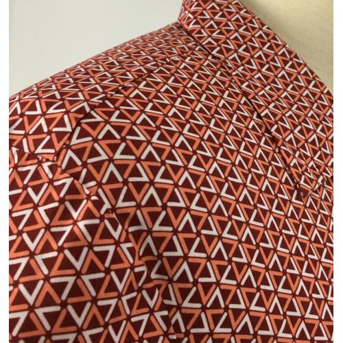 red triangle pattern loose style casual shirt