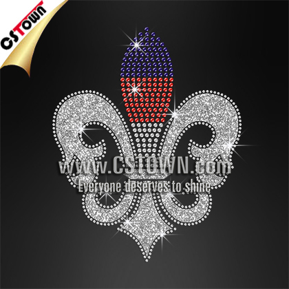 French Fleur De Lis iron on bling transfer iron ons