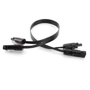 Waterproof 30cm Dual PVC Flat Solar Extension Cable with MC Connector for Windows and Door Passage