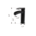 Water Faucet Bathroom Sink Bathroom Faucet Black Single Handle Manufactory