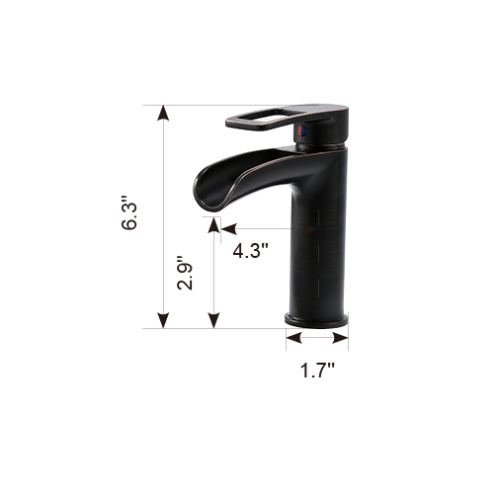 Bathroom Faucet Black Single Handle