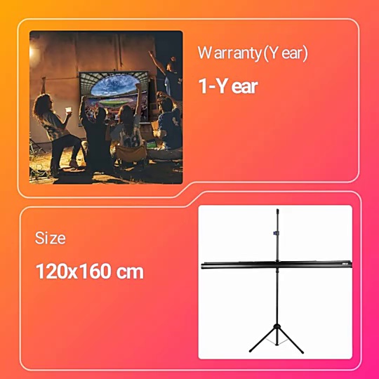 Standard Tripod Portable Manual Pull Down Projection Screen