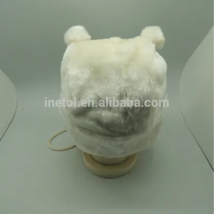 2017 Best quality custom warm child kids earflap puffball winter baby hat