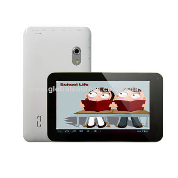 7-inch A23 Tablet PC, ARM Cortex-A7 Dual-core 1.2GHz CPU/High Clock Speed/512MB/4GB RAM/Flash Lamp