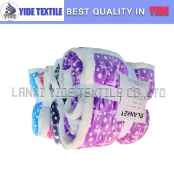Zhejiang wholesale cheap luxury polka dot printing plush blankets