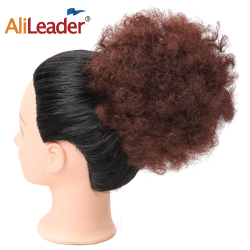 AliLeader Wholesale Synthetic Afro Kinky Ponytail Puff Hair Extension