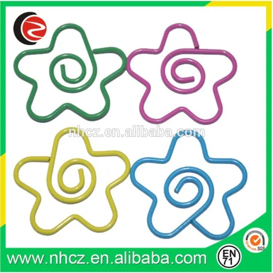 May Flower Shaped Paper Clips Packed in a Blister Card