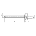 Rivet cieco con cupola di acciaio/acciaio chiuso