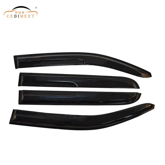 Black Acrylic Car Exterior Accessories for POER 2021+ - Vent Hood Deflector, Sun Guard, Rain Guard, Door Window Visor