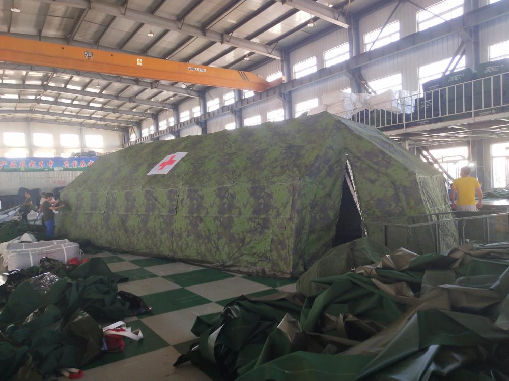 災害救援テント用のメッシュシェープメタルフレームテント