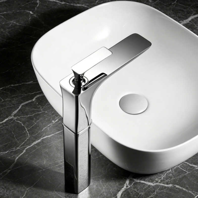 gold basin mixer tap
