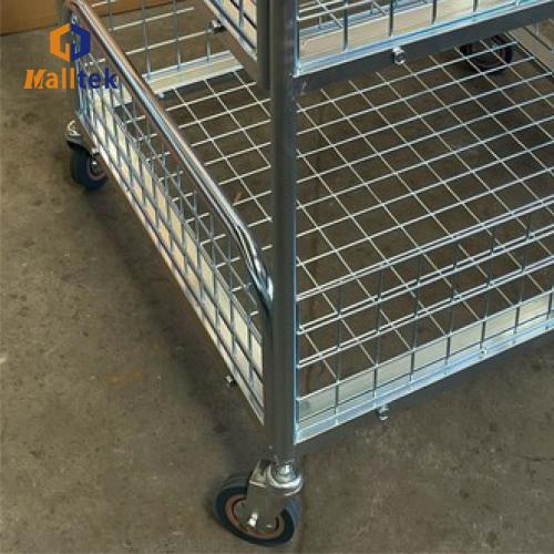 Wire Container Shopping Mall Discount Mesh Storage Cart Promotion Cage Factory