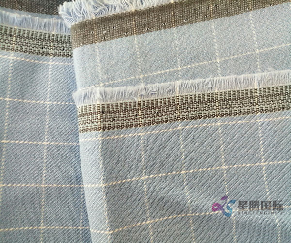 Blue Check Fabric