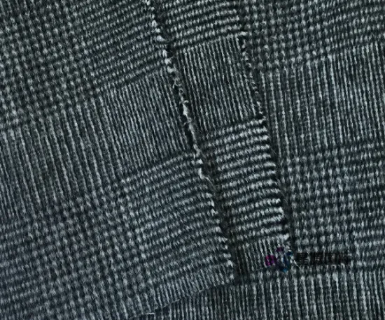 New Houndstooth Lattice Wool Blended Fabric