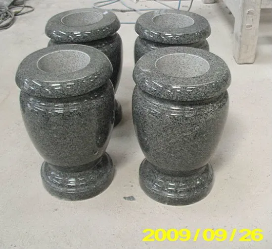 G654 granite cemetery Vases