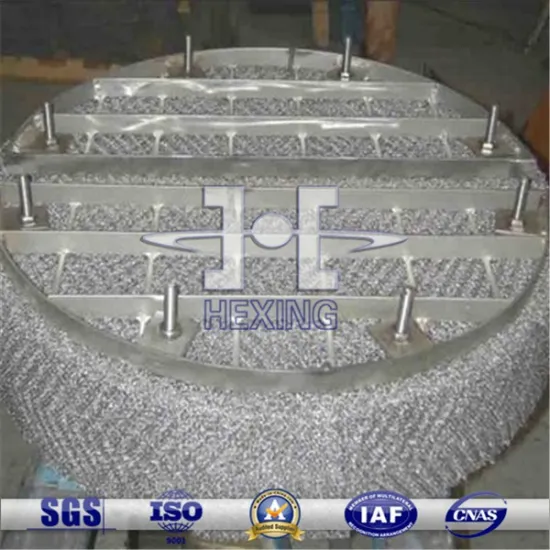 SUS304 Wire Mesh Demister Pad With Grid