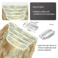 New Arrival Soft Fluffy 4pcs/set 20inch Corn Wave Clip in Synthetic Hair Extension Double Weft Thick Hairpieces for Women