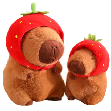 Wholesale Strawberry Headband Capybara: Soft Home Decoration Plush Toy as a Children's Gift